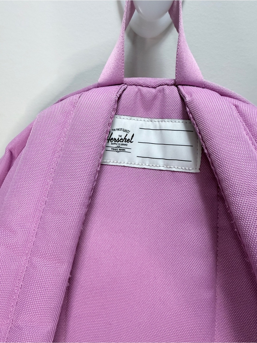 Herschel Pink/Lavander Backpack with Brown Suede Accent - Picture 8 of 12